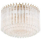 Lofton Semi Flush Aged Brass By Crystrorama - Down View