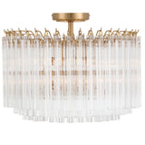 Lofton Semi Flush Aged Brass By Crystrorama - Front View1