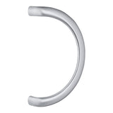 Logo Door Pull Small in Satin Chrome by Colombo Design
