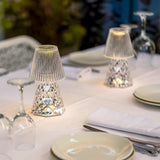 Lola Lux Table Lamp - on a dining table at dusk