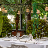 Lola Lux Table Lamp - on a garden dining table