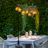Lola Lux Table Lamp - on a dining table under lanterns