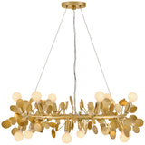 Lolli Chandelier Distressed Brass By Lark Living - Side View