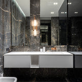 Lonon Vanity Light Aged Gold Brass By Matteo - Lifestyle View