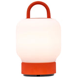Loome Battery Table Lamp Orange By Kooduu - Front View