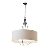Loop Pendant, shown in Black, Flax Shade, Vintage Platinum, by Hubbardton Forge