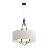 Loop Pendant in Black, Flax Shade, Black by Hubbardton Forge