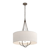 Loop Pendant in Bronze, Flax Shade, Dark Smoke by Hubbardton Forge