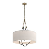 Loop Pendant in Soft Gold, Flax Shade, Black by Hubbardton Forge