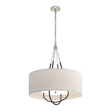 Loop Pendant in Sterling, Flax Shade, Black by Hubbardton Forge