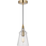 Loras Pendant — 5.75 Inch, Satin Brass