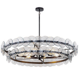 Loren Chandelier Medium Gunmetal Textured Clear By Maxim Lighting