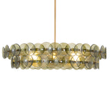 Loren Chandelier Medium Weathred Brass Green Vintage By Maxim Lighting Side View