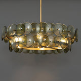 Loren Chandelier Small Weathered Brass Green Vintage By Maxim Lighting Lifestyle View