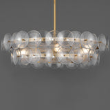 Loren Chandelier Small Weathred Brass Textured Clear By Maxim Lighting Lifestyle View