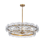 Loren Chandelier Small Weathred Brass Textured Clear By Maxim Lighting