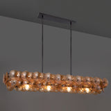 Loren Linear Chandelier Gunmetal Amber By Maxim Lighting Lifestyle View