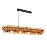 Loren Linear Chandelier Gunmetal Amber By Maxim Lighting