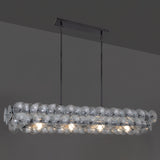 Loren Linear Chandelier Gunmetal Recycled Glass By Maxim Lighting Lifestyle View
