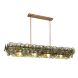 Loren Linear Chandelier Weathered Brass Green Vintage By Maxim Lighting