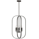 Loretto Large Lantern Midnight Black By Generation Lighting - Side View2