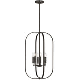 Loretto Large Lantern Midnight Black By Generation Lighting - Side View4