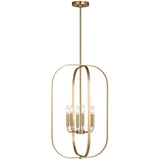 Loretto Large Lantern Satin Brass By Generation Lighting - Side View2