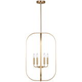 Loretto Large Lantern Satin Brass By Generation Lighting