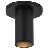 Lorna Black Ceiling Mount 4 Inch 2 Diameter By Kuzco Front View