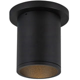 Lorna Black Ceiling Mount 4 Inch 3 Diameter By Kuzco Front View