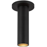 Lorna Black Ceiling Mount 8 Inch 2 Diameter By Kuzco Front View