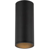 Lorna Black Flush Mount 7 Inch 3 Diameter By Kuzco Front View