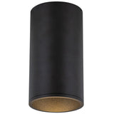 Lorna Black Flush Mount 8 Inch 4 Diameter By Kuzco Front View