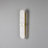 Lothian Oval Alabaster Wall Light Satin Brass