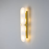 Lothian Oval Alabaster Wall Light Satin Brass