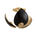 Lotus Semi Flush - Gold Leaf with Black by Hudson Valley