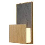 Louro Freijo Clean Wall Sconce with Slate Accent by Accord