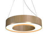 Louro Freijo Cylindrical Pendant with Brass Accent by Accord