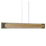 Louro Freijo Petra Linear Pendant with Slate Accent by Accord
