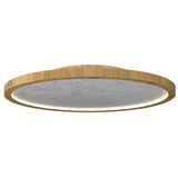 Louro Freijo Petra Semi Flush Light with White Stone by Accord