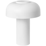 Louver Portable Table Lamp White By Visual Comfort Modern - Front View1