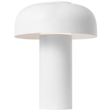 Louver Portable Table Lamp White By Visual Comfort Modern - Front View3