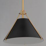 Lucas Pendant Light Black Natural Aged Brass By Maxim Lighting - Front View3