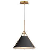 Lucas Pendant Light Black Natural Aged Brass By Maxim Lighting