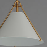 Lucas Pendant Light Light French Gray Natural Aged Brass By Maxim Lighting - Side View