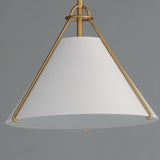 Lucas Pendant Light White Natural Aged Brass By Maxim Lighting - Front View1