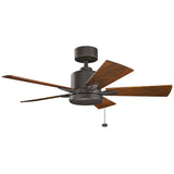 Lucian Ceiling Fan Small Olde Bronze By Kichler - Side View
