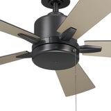 Lucian Ceiling Fan Small Satin Black By Kichler - Detailed View1