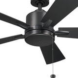 Lucian Ceiling Fan Small Satin Black By Kichler - Detaild View