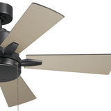 Lucian Ceiling Fan Small Satin Black By Kichler - Side View1